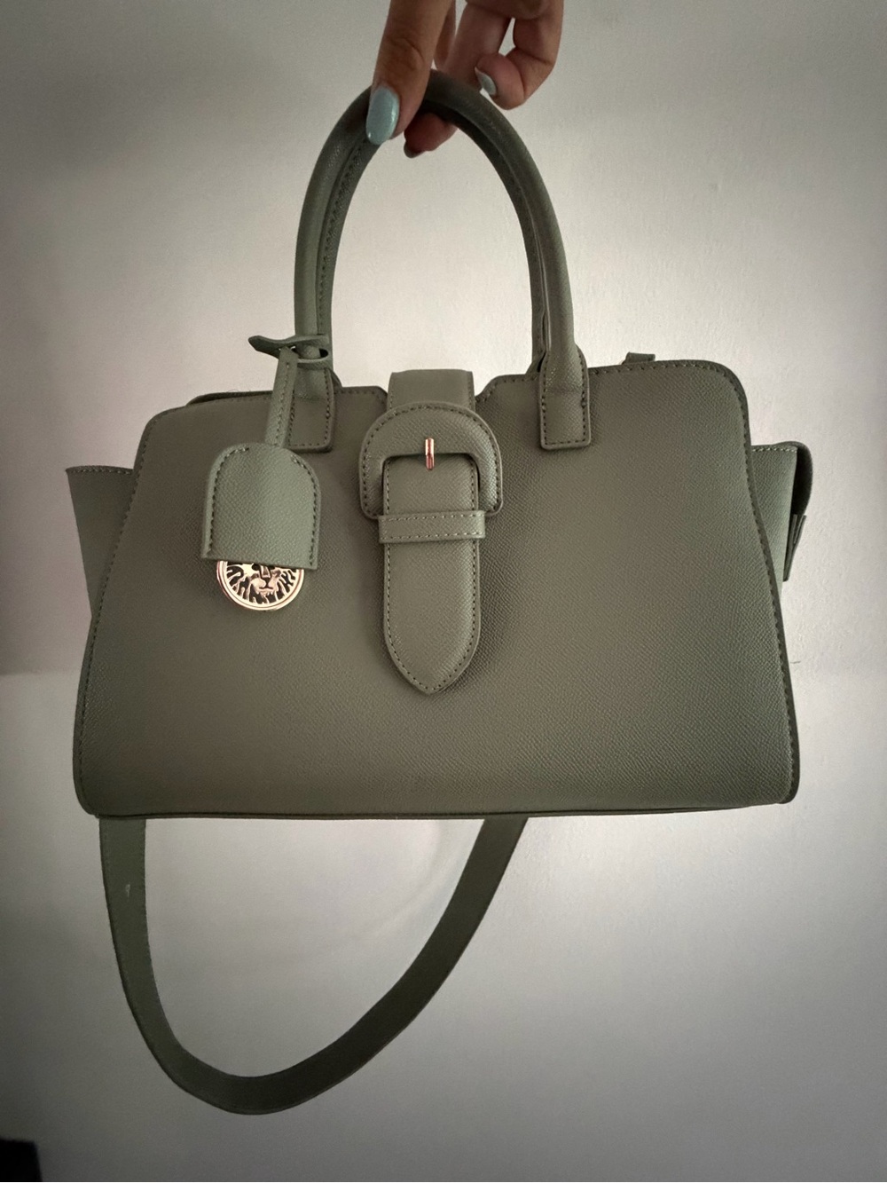 Green Anne Klein Structured Satchel Handbag